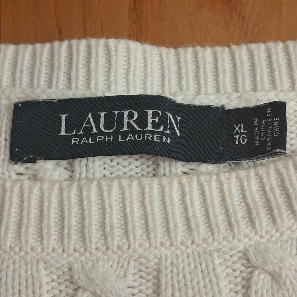 Lauren Ralph lauren long sleeve knitted sweater size X; - Picture 3 of 5